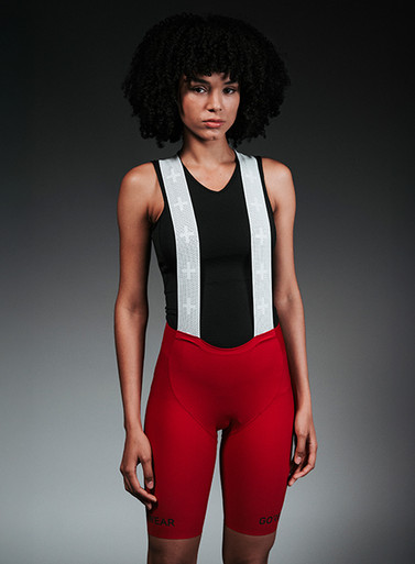 GOREWEAR Distance Bib Cycling Shorts+ Tights 2.0 Women's in Utility Green | Large (12-14) | Form fit | Moisture Wicking