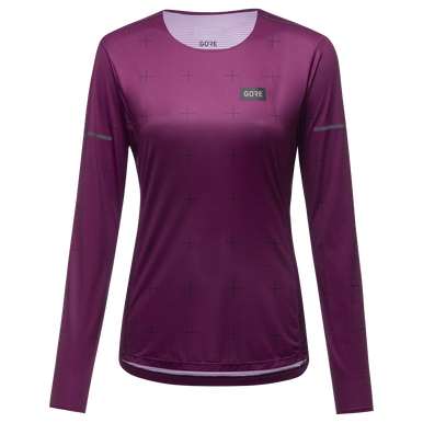 GOREWEAR Contest Long Sleeve Tee Women's in Fireball | Large (12-14) | Slim fit