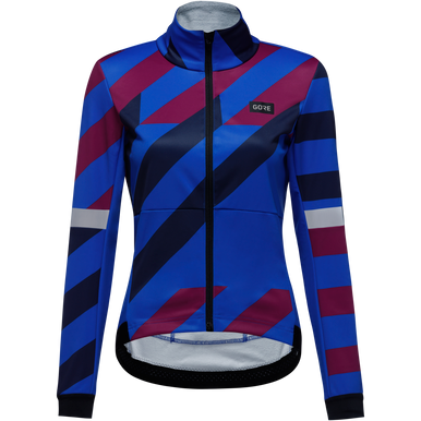 GOREWEAR Tempest WINDSTOPPER(R) Signal Cycling Jacket Women's in Ultramarine Blue/Orbit Blue | Large (12-14) | Slim fit | Windproof