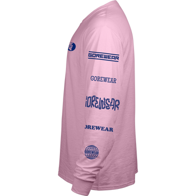 Men's GOREWEAR Moto Long Sleeve T-Running Shirt in Classic Pink | Medium | Regular fit
