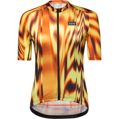 GOREWEAR Spirit Paint Cycling Jersey Women's in Fireball/Black | Large (12-14) | Form fit