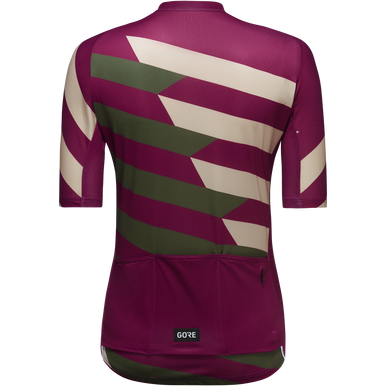 GOREWEAR Spirit Signal Chaos Cycling Jersey Women's in Process Purple/Utility Green | Medium (8-10) | Form fit