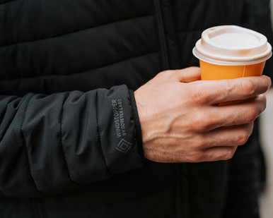 GOREWEAR Hybrid WINDSTOPPER(R) Lightweight Puffy Cycling Jacket Men's in Tech Beige | XS | Windproof