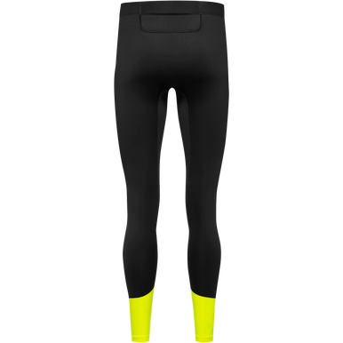 GOREWEAR CONCURVE Thermo Running Tights Men's in Black/Neon Yellow | Small | Form fit