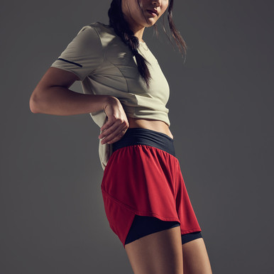 GOREWEAR CONCURVE 3" 2in1 Running Shorts Women's in Scrub Purple/Lab Gray | 2XS | Regular fit