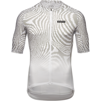 GOREWEAR Spirit Moire Cycling Jersey Men's in White/Lab Gray | Small | Form fit
