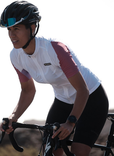 GOREWEAR Spirit Triangles Cycling Jersey Women's in White/Lab Red | 2XS | Form fit