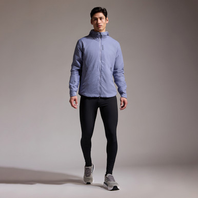 GOREWEAR CONCURVE WINDSTOPPER(R) Insulated Hooded Running Jacket Men's in Black | XS | Slim fit | Windproof