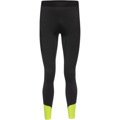 GOREWEAR CONCURVE Thermo Hybrid Running Tights Men's in Black/Neon Yellow | XS | Form fit