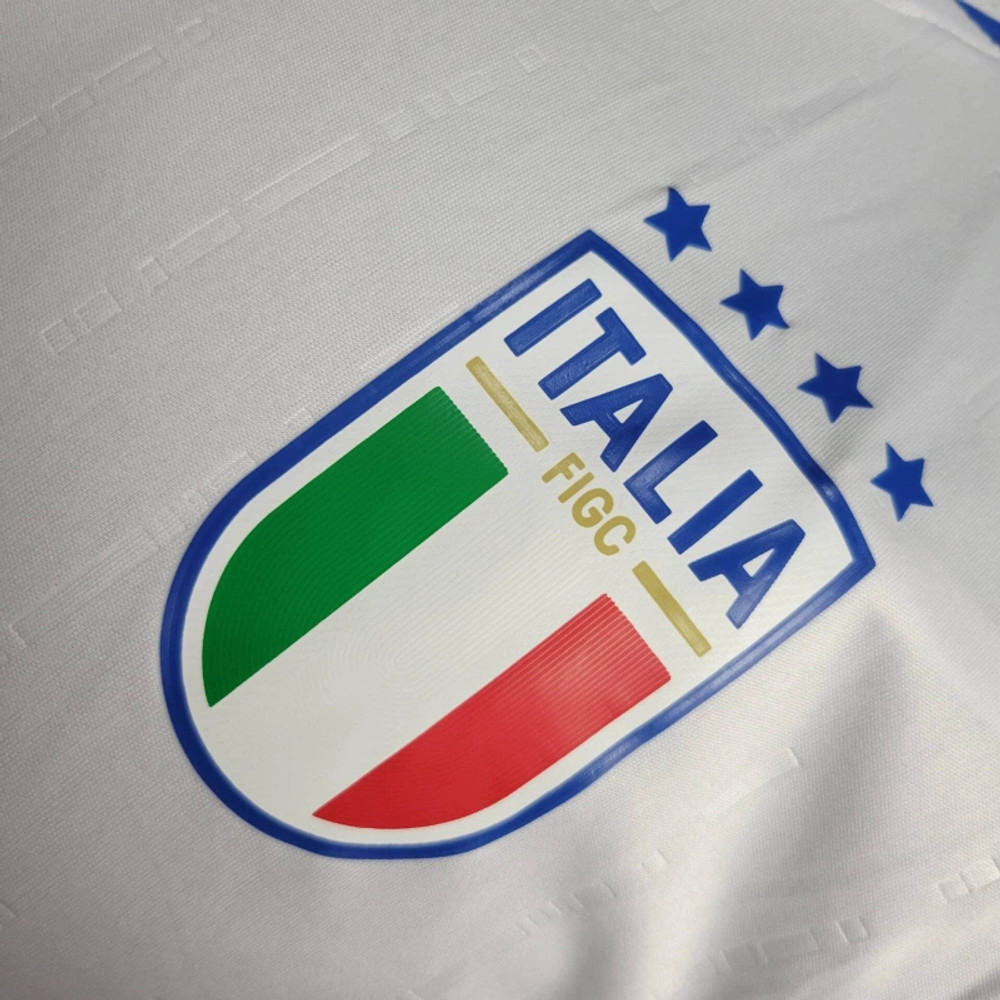Long Sleeve Italy 2024 Euro Away Player  Version Jersey