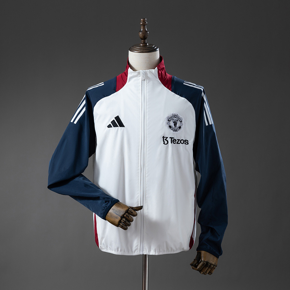 Manchester United Windbreaker White & Navy
