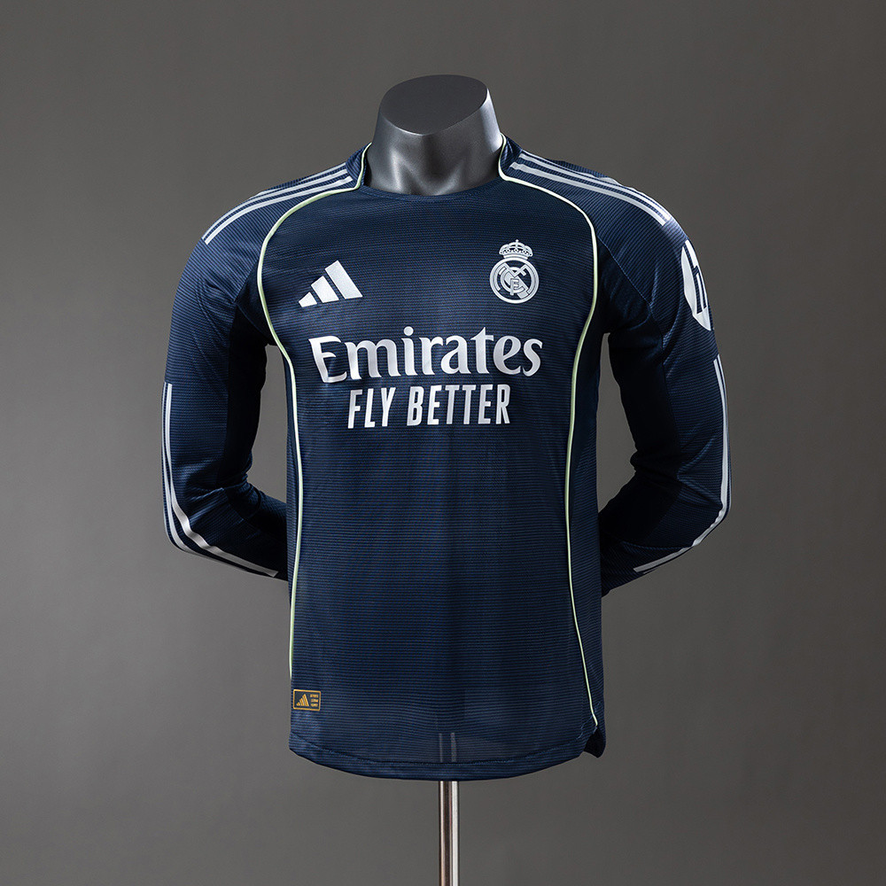 Real Madrid 2025/26 Away Player Version Long Sleeve