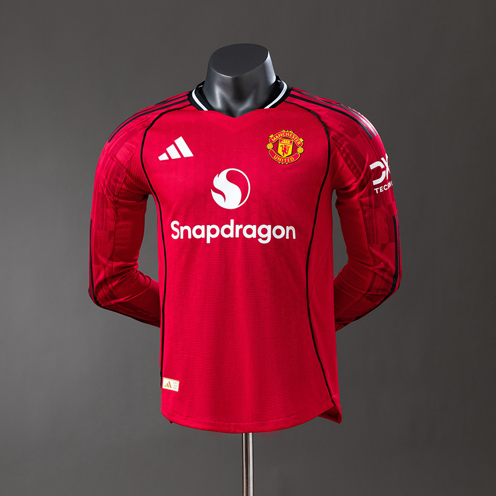 Manchester United Home Player Version 2025/26 Long Sleeve
