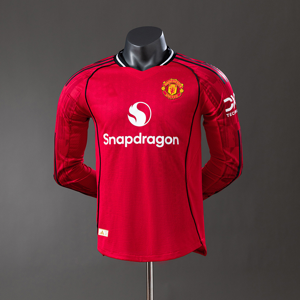 Manchester United Home Player Version 2025/26 Long Sleeve