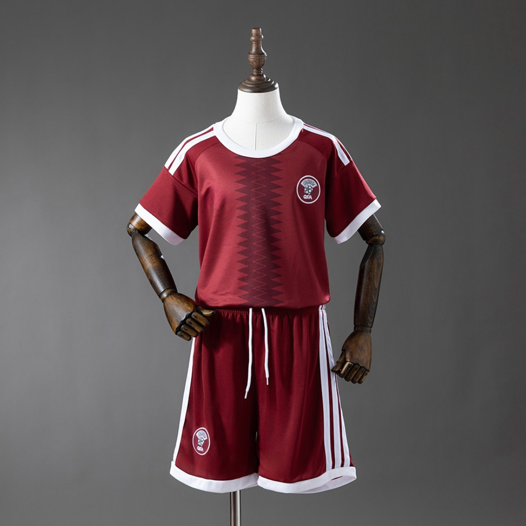 Kids Qatar 2026 Home Jersey
