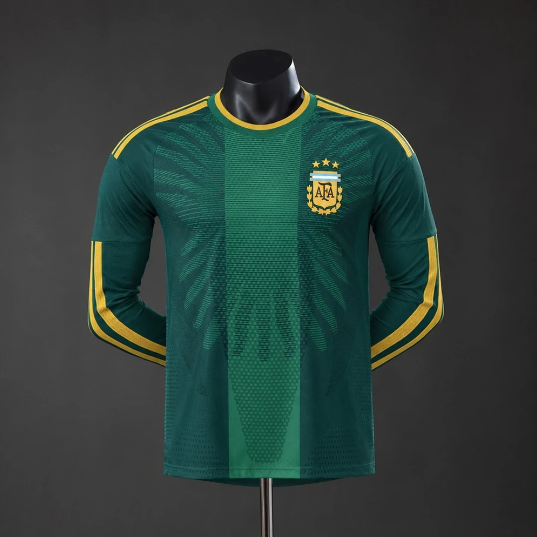 Argentina M10 Jersey Player Version Long Sleeve GK