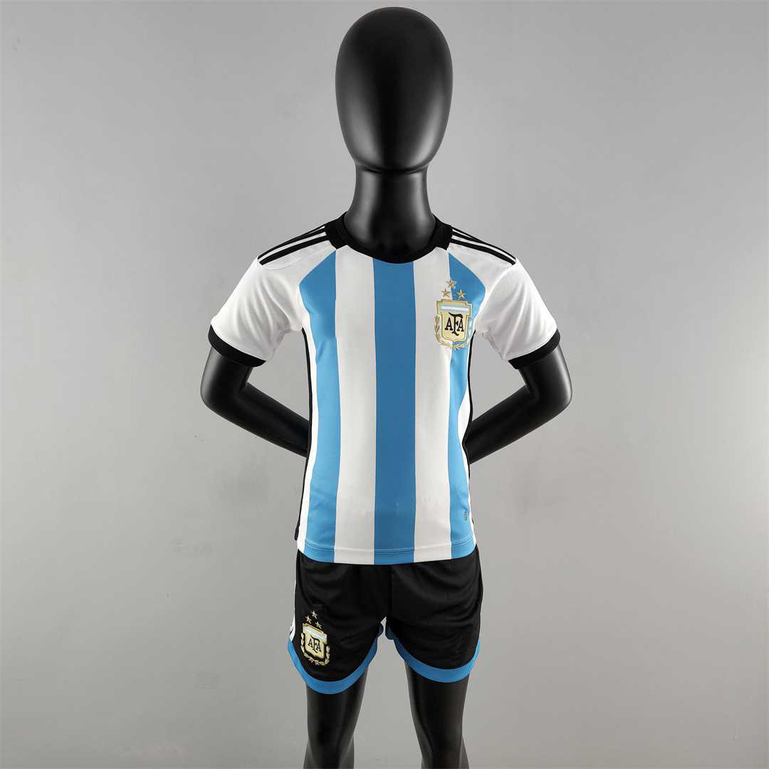 Kids Kit Argentina 2022 Home Jersey