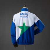 Brazil Retro Windbreaker Blue/White