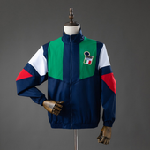 Italy Retro Windbreaker Geen/Blue