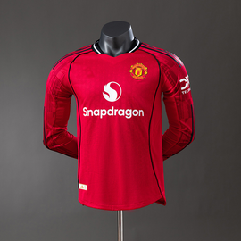 Manchester United Home Player Version 2025/26 Long Sleeve