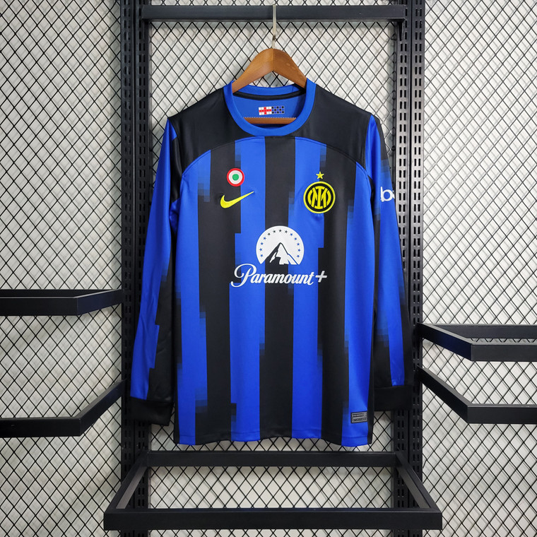 Long Sleeve Inter Milan  23/24 Home Jersey