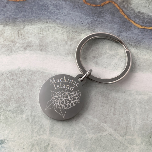 Mackinac Island Lilac Keychain