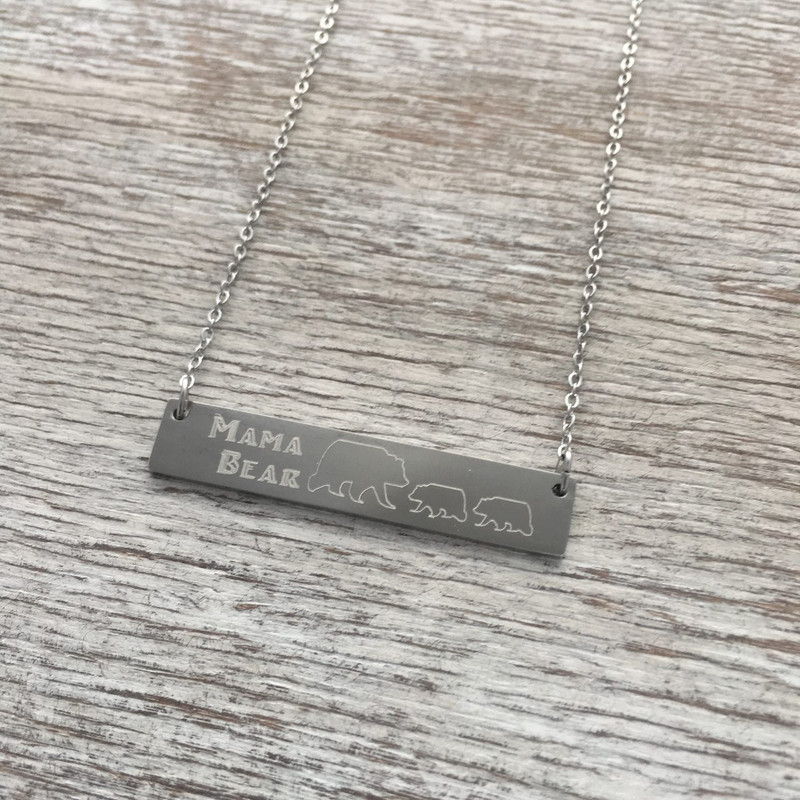 Mama Bear Necklace with 2 Cubs - My 