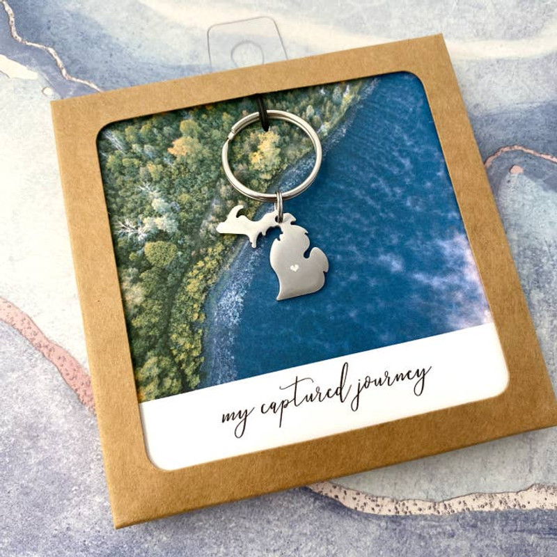 Custom Michigan Keychain