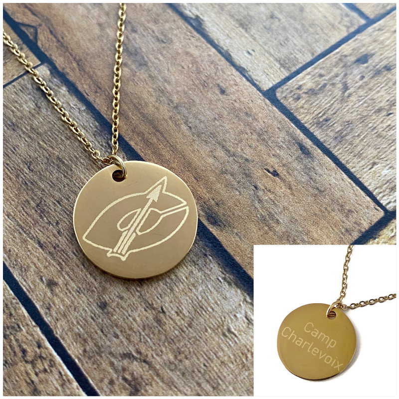 Custom logo necklace 'Camp Charlevoix'