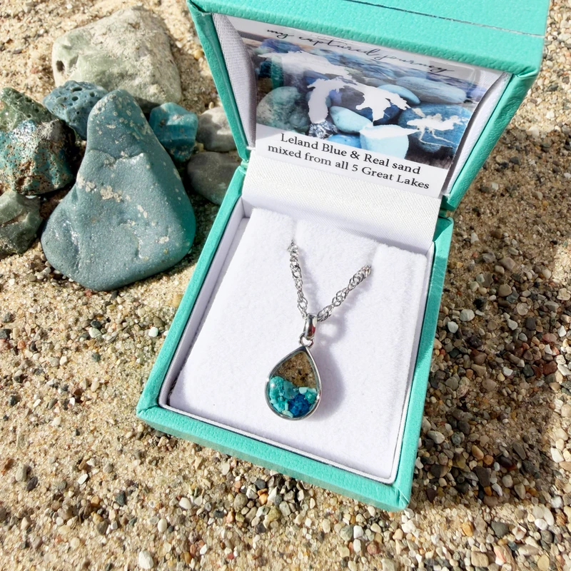 Leland Blue & Great Lakes Sand Necklace