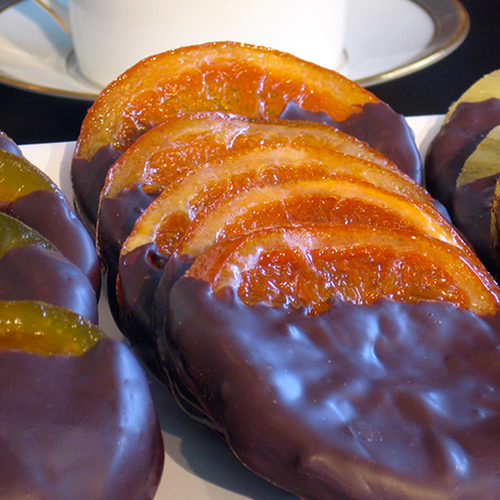 Chocolate Dipped Orange Slices handmade by Littlejohn's Candies