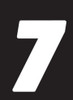 DIRT DIGITS #7 7" White Number Decals 3/PK DD73W-7 09-6427