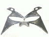 04 Yamaha YZF-R6 R6S Black Front Upper Headlight Fairing Plastic Damaged 04 Yamaha YZF-R6 R6S Black Front Upper Headlight Fairing Plastic Damaged