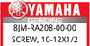 2003-2024 Yamaha Snowmobile ATV Motorcycle Screw 10-12X1/2 8JM-RA208-00-00