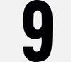 Dirt Digits XT63B-9 Extreme Digits Competition Stick-On 6in Black Number-9 QTY-3