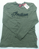 Polaris Indian Men's Green Loopback Script Long Sleeve Tee Shirt M 286289403