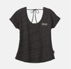 INDIAN MOTORCYCLE Women's Tie Back T-Shirt Grey LARGE 286192006
