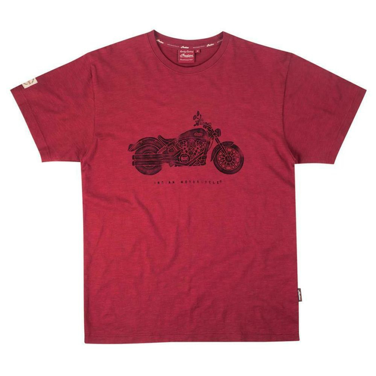 Indian Motorcycle Open Box Men s Bike Print T Shirt Red 286892312