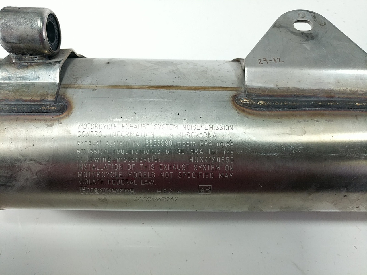 13 Husqvarna TR650 Terra Right Exhaust Pipe Muffler Silencer Can