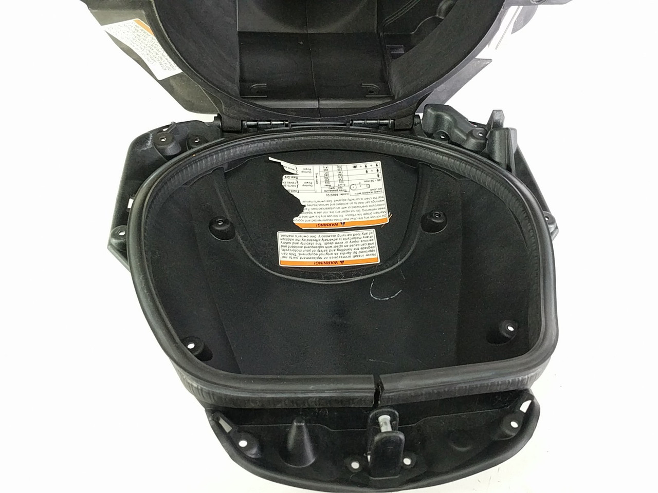 09 Aprilia Mana 850 Helmet Compartment Luggage Bin Storage Box Bag