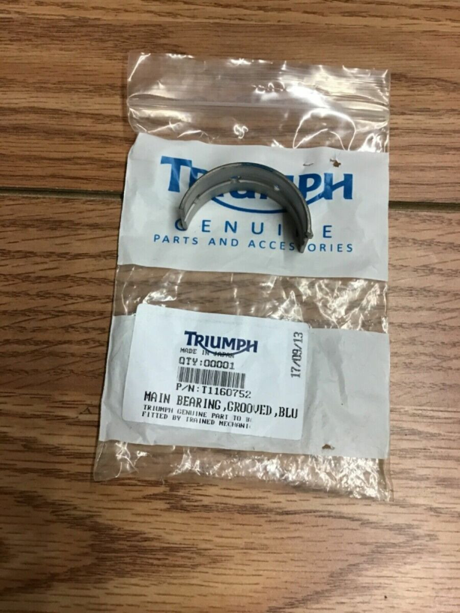QTY 8 | Triumph Main Bearing Grooved Blue Genuine OEM T1160752