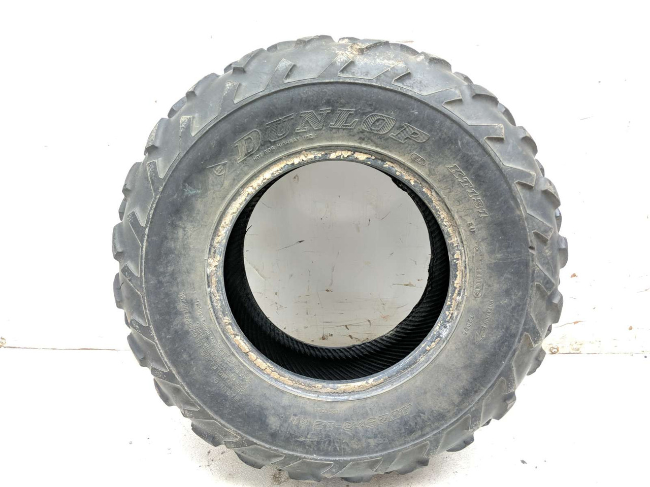 iQ純正ハイグロス＋深溝タイヤ 04 Suzuki Eiger 400 Front Tire DUNLOP KT131 25 x 8 -12 (A) - Sun