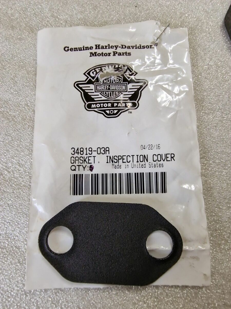 Genuine Harley-Davidson 34819-03A Clutch Inspection Gasket