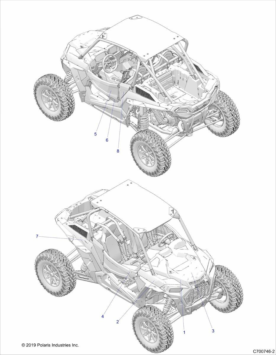 2017-2021 Polaris RZR XP 1000 Front Fender Side Top Left Decal