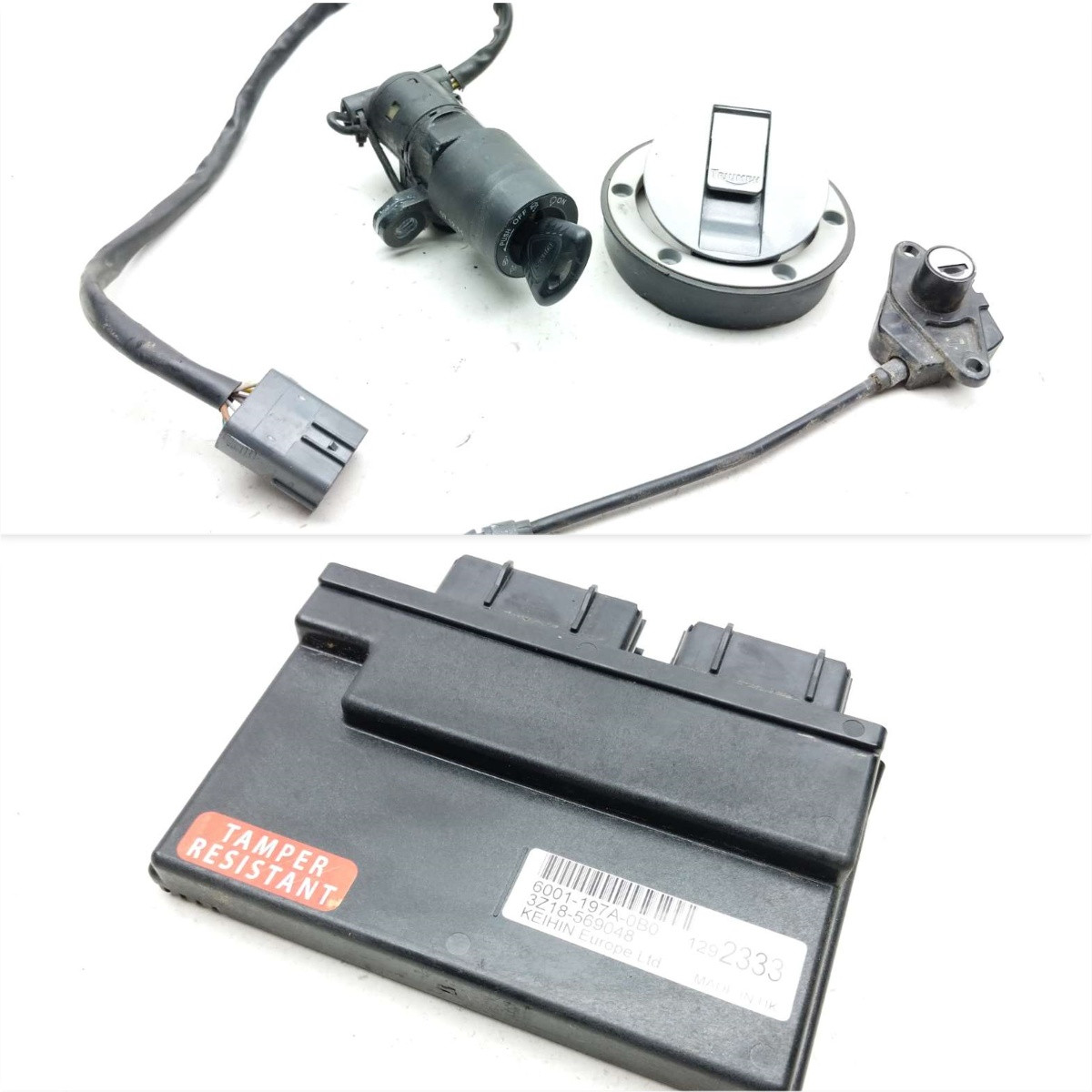12 Triumph Tiger Explorer XC Lock Set Ignition Switch Cap ECU And