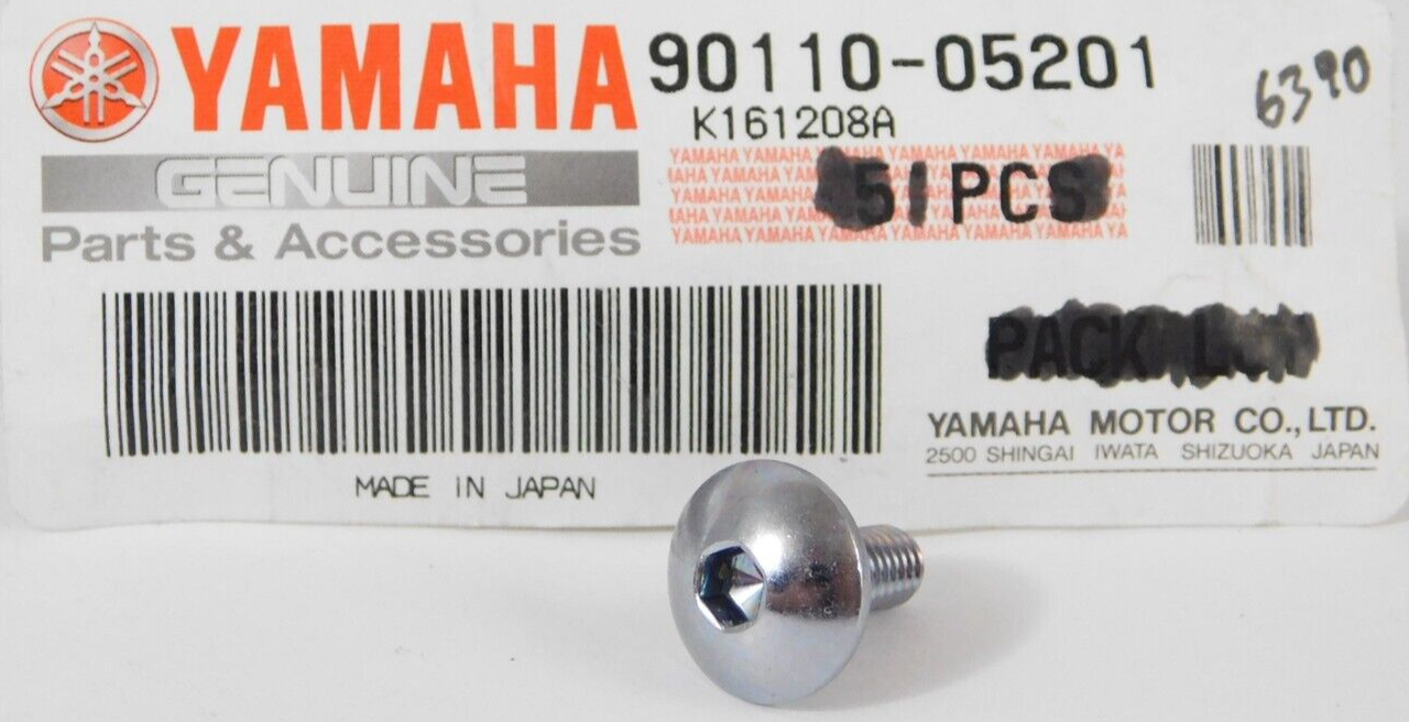 NOS Yamaha BOLT, HEX. SOCKET HEAD XVZ13 FZ6 FZR600 TDM850 90110