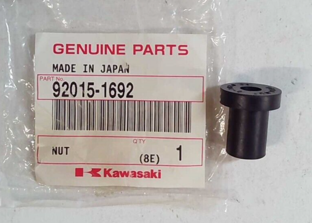 NOS Genuine Kawasaki Rubber Nut 6MM Fairing Fender Mount 92015