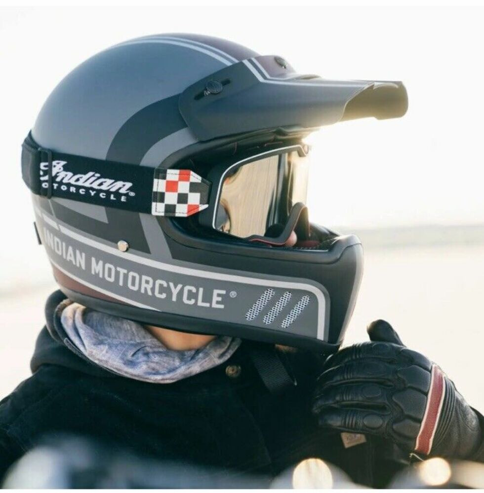 Indian Motorcycle Adventure Matte Stripe Helmet FTR MEDIUM