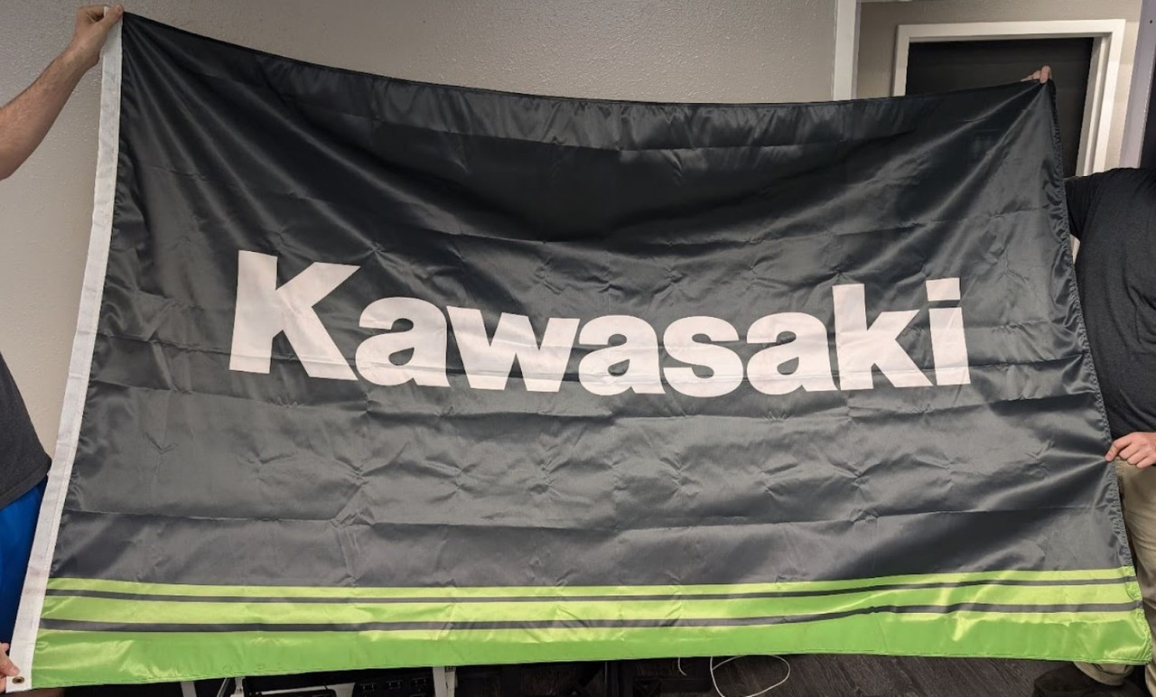 KAWASAKI 5ft x 8ft Flagpole Flag Banner Merchandise New OEM 99969