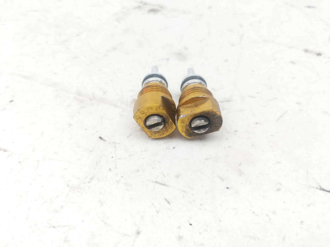 06 07 Kawasaki Ninja ZX10 ZX10R Upper Fork Adjustment Caps Pair